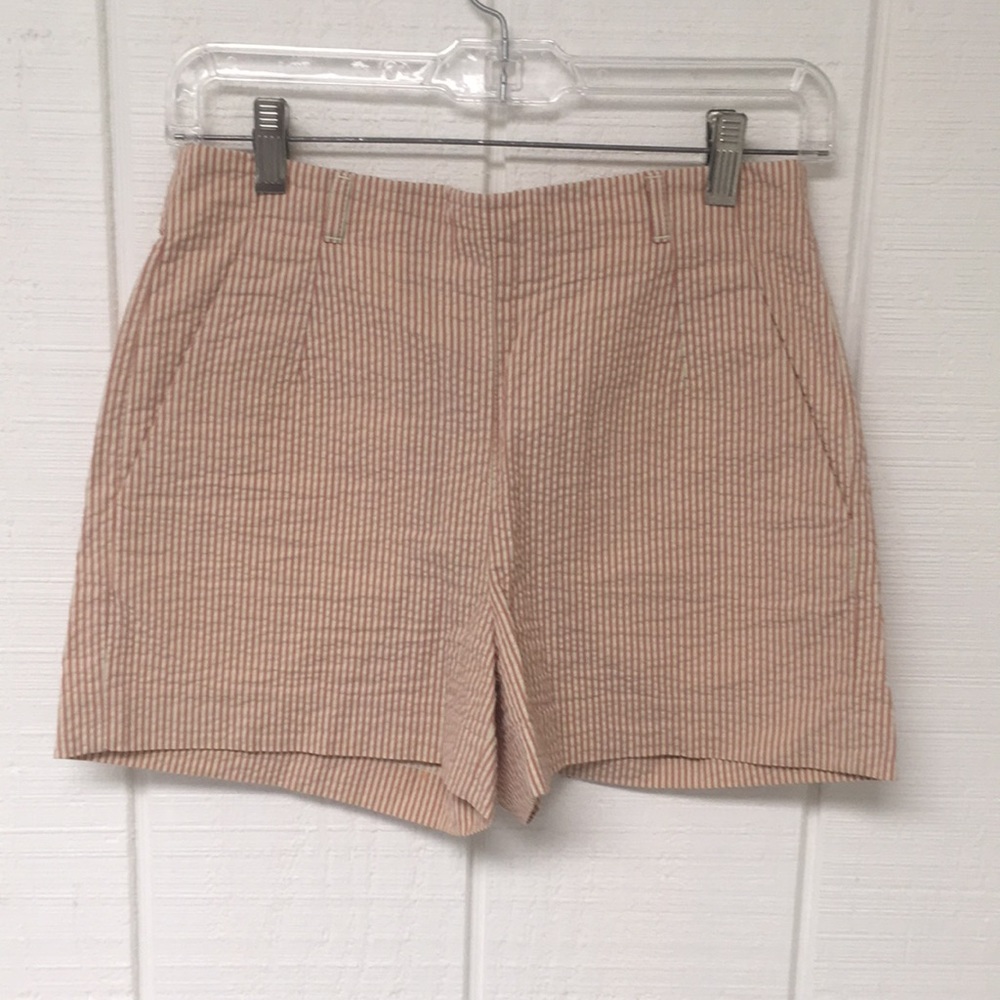 Vintage LL bean zipper back striped chino shorts